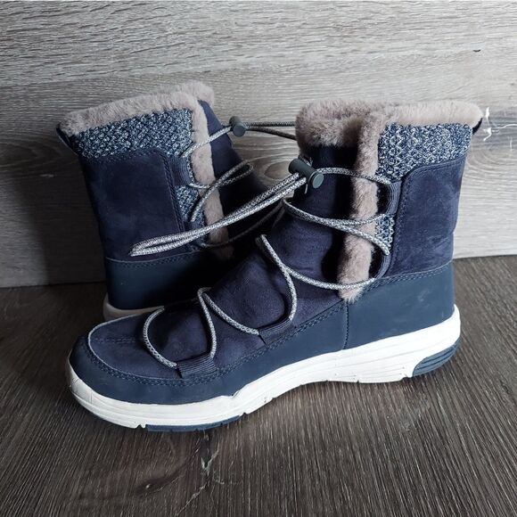 Ryka Waterproof Aubonne Navy Blazer Outdoor Women’s Boots Faux Fur 8M - Picture 7 of 10